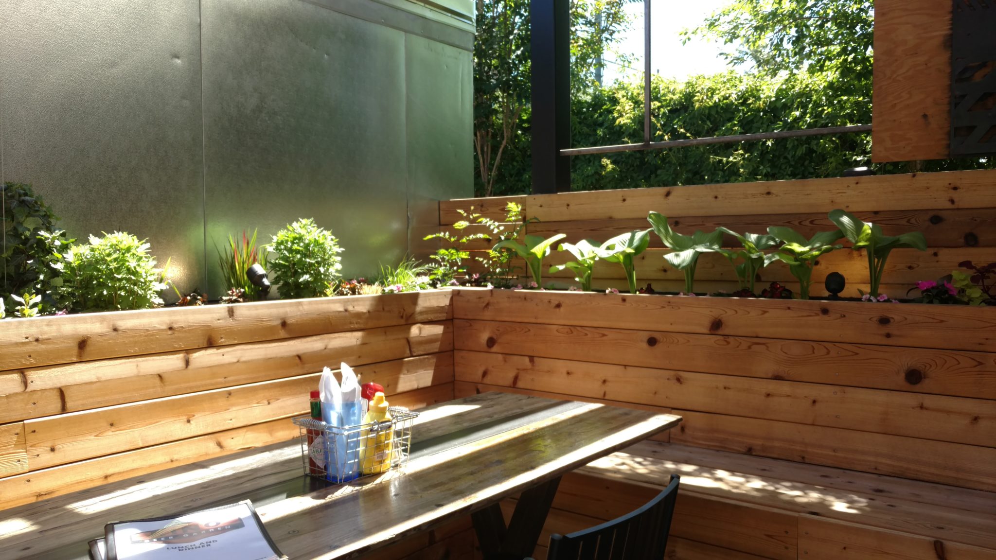 Raised Planters in Beer Garden